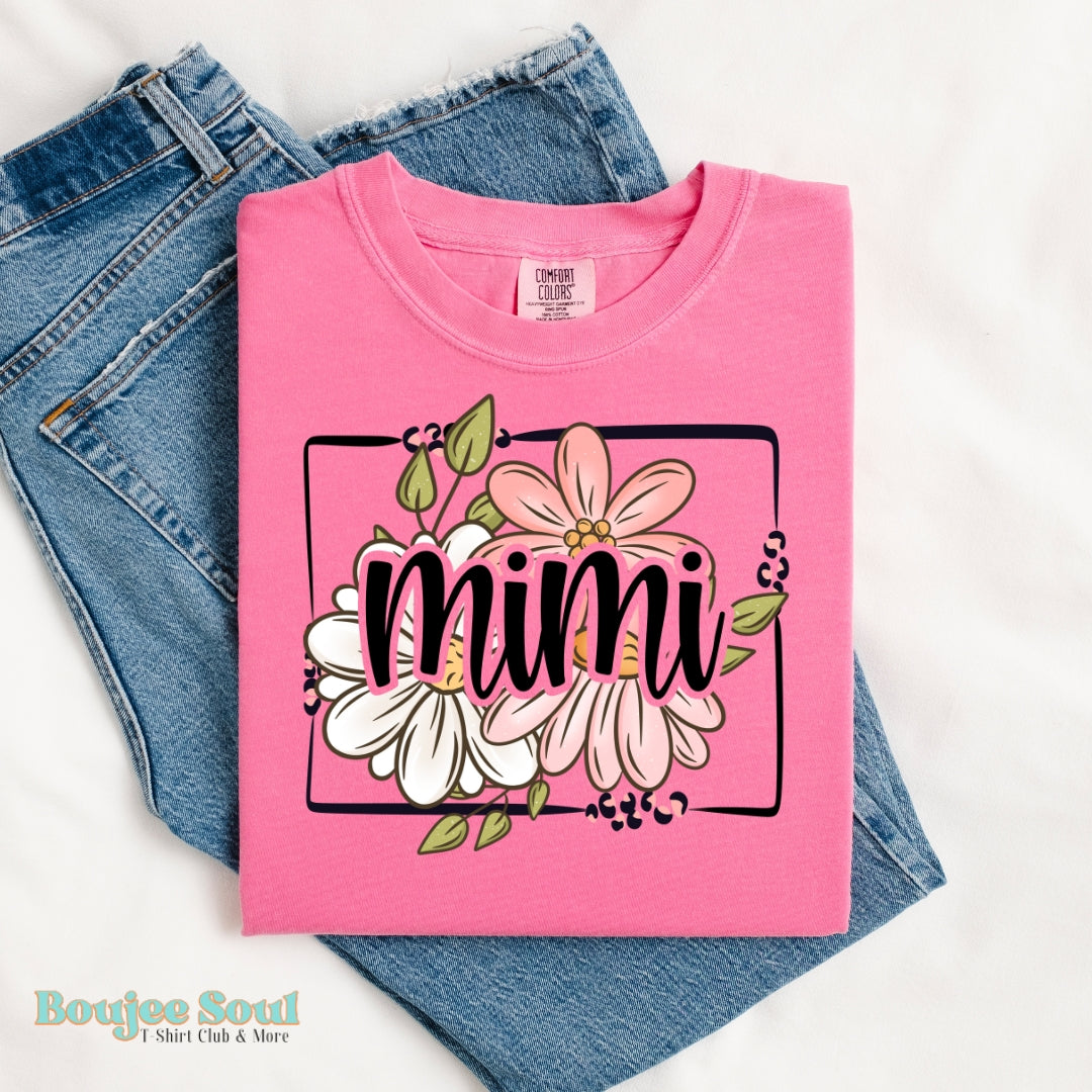 Pink T-shirt Mimi Graphic Florals