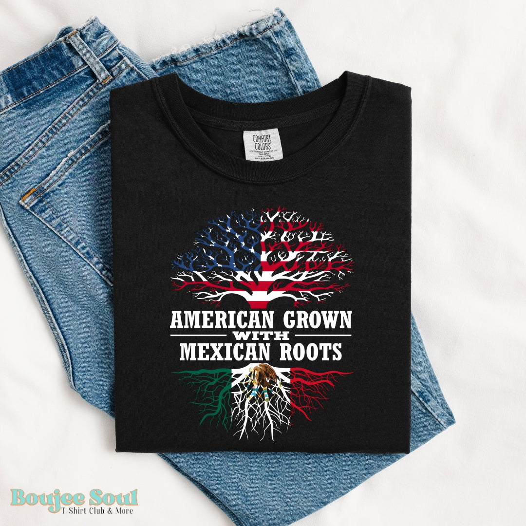 American Grown Mexican Roots Graphic Tee Comfort Colors