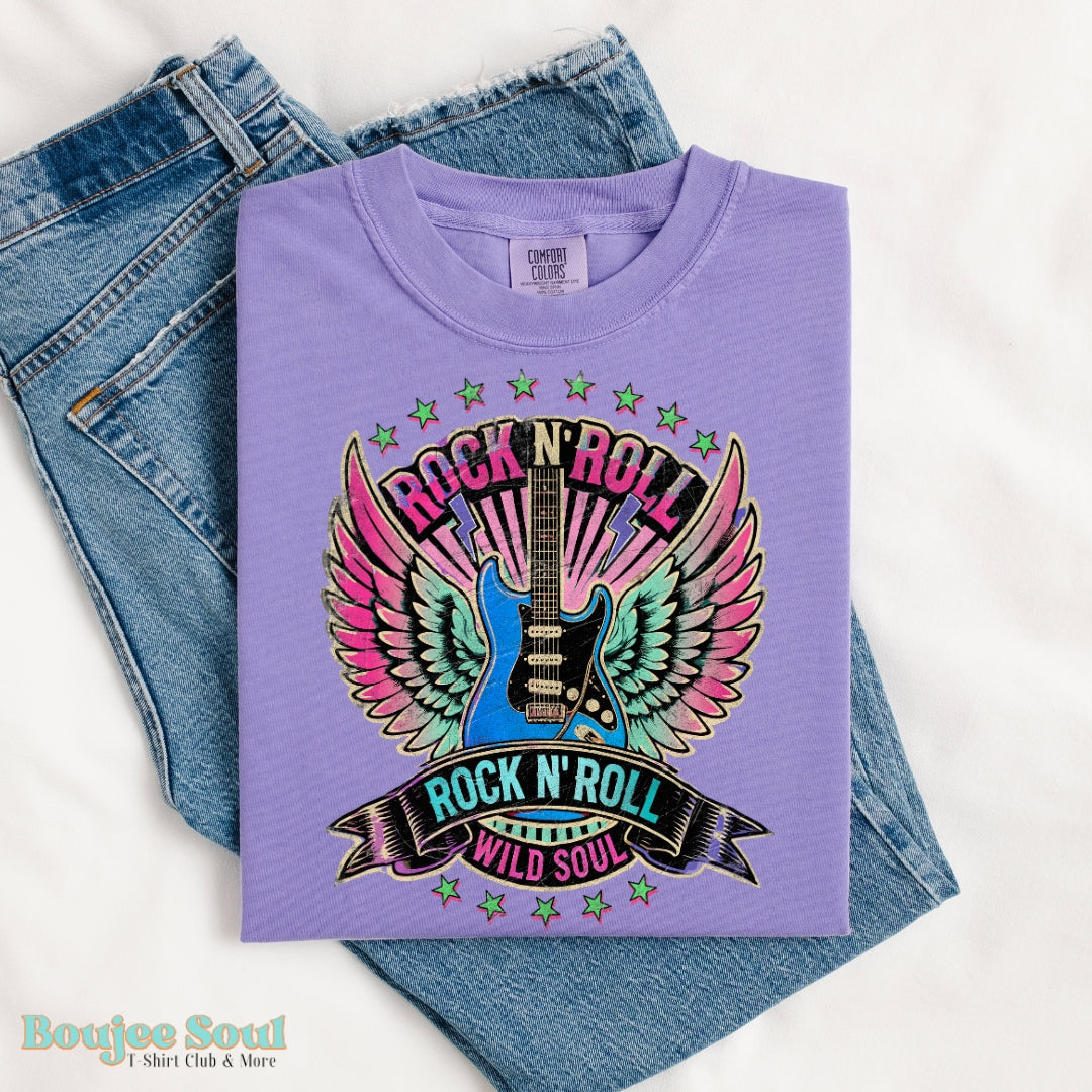 Rock N' Roll Wild Soul Graphic Tee Violet