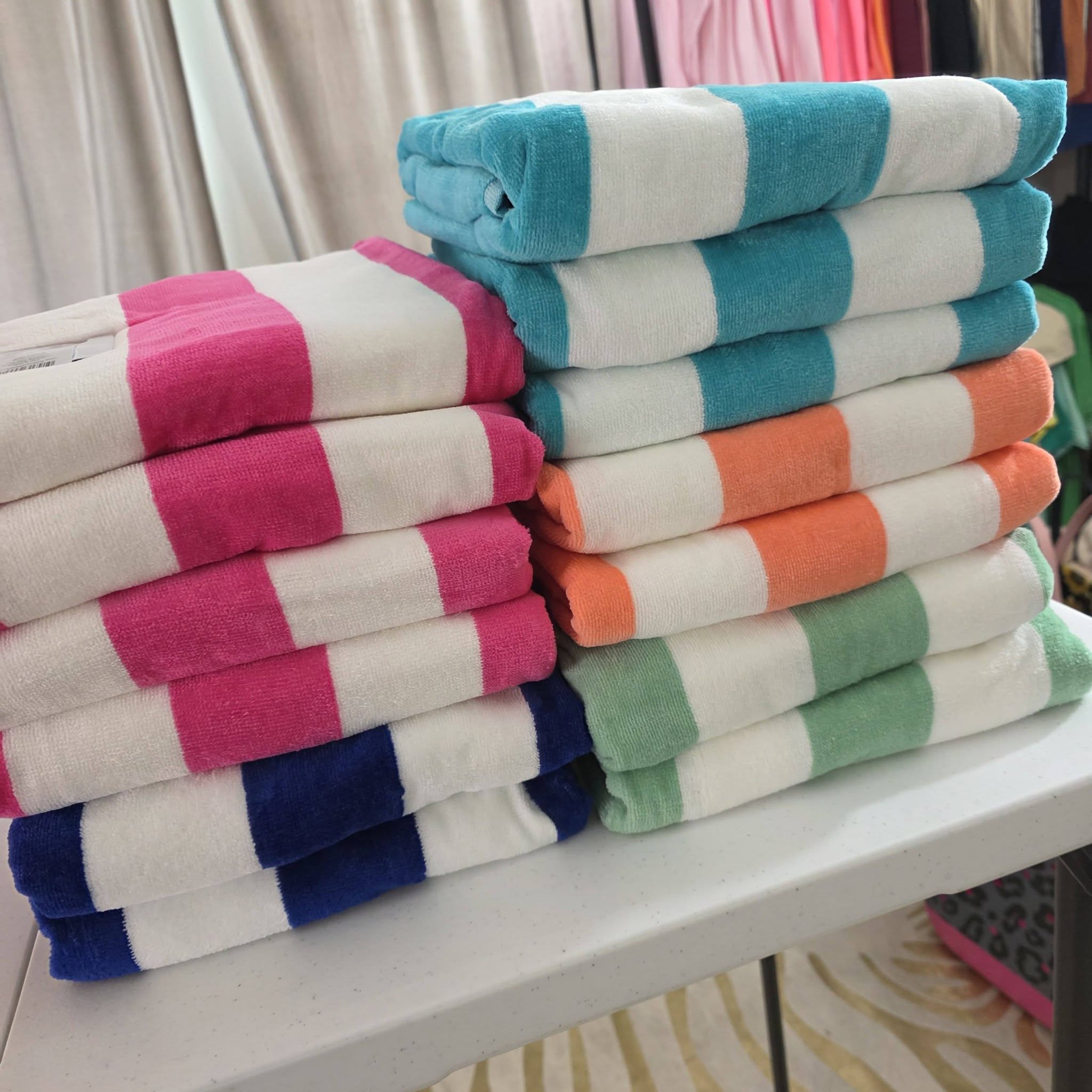 Available cabana towel colors for personalized beach towels