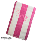 Personalized Cabana Beach Towel with Name | Custom Embroidered Pool Towel for Kids & Family