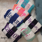Personalized Cabana Beach Towel with Name | Custom Embroidered Pool Towel for Kids & Family